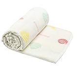 [35.4 x 35.4インチ]ベビータオル毛布、通気性ブランケット、中程度の厚さ