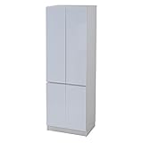 JKプラン Alnair　リビング収納庫 壁面収納庫（鏡面仕上げ） 幅60cm ホワイト FAL-0010-WH