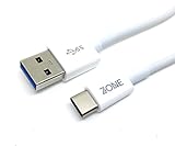 USB3.1 Type-C -USB3.0 Type-A USBケーブル TypeC規格バージョン1.1準拠 高速データ通信/56kΩ充電対応 ホワイト（タイプCオス-タイプAオス） (2m)