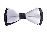ファッションデザインさ調節可能なネックボウタイ・ボーイズ蝶ネクタイ[ブラック＆ホワイト]
