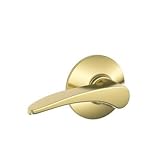 Schlage F10 MNH 505 16-080 10-027 Manhattan Hall and Closet Lever, Bright Brass [並行輸入品]