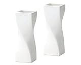 BLACK&WHITE 花瓶 ホワイト 65×65×200Hmm 004-B-W 2個セット
