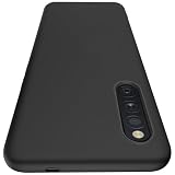 Galaxy A41 用 ケース シリコン質感 TPU ギャラクシー A41 SC-41A SCV48 スマホケース 耐衝撃 衝撃吸収 柔軟性 米軍MIL規格 ストラップホール付き 薄型 軽量 擦り傷防止 カメラ保護 スリム 人気 携帯カバー 黒 R104-PYMS-A41-HEI