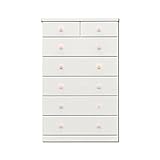 アルファタカバ 子供の成長に合わせて長く使えるカスタマイズチェスト ツマミチョイスシリーズ アリオ80cm6段ハイチェスト(パステルピンク)