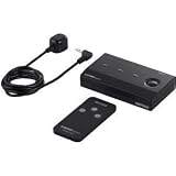 iBUFFALO HDMI切替器 3台用 リモコン付 ケーブルを付け替える必要なく、簡単に切替ができる ブラック BSAK302