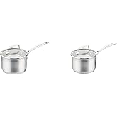 Scanpan SP71231800 Impact Saucepan, 18cm/2.5 Litre Capacity, Silver and Scanpan Impact Saucepan, 16 cm/1.8 Litre,Silver