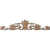 Ekena Millwork ONL24X05X01MACH Medium Marseille Center with Scrolls, 24 1/2-Inch x 5 1/8-Inch x 3/4-