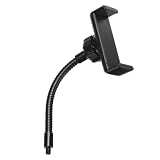 PATIKIL 6.7" フ レキシブル調節可能グースネック 電話クリップ付き 1/4" オスネジ ほとんど 1/4" ホルダー用ネジアダプター付き 黒