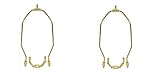 Heavy Duty Harpフィッターのランプシェード6 Inch Polished Brass s70 / 708 by Satco 2-Pack