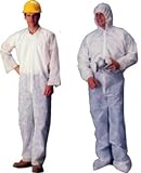 ポリプロピレン標準カバーオールCoveralls 2 oz with Zipper Front ( 25 perケース)サイズS
