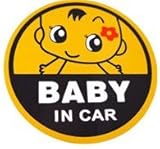 高輝度 セーフティーサイン 幸せなマーク BABY IN CAR 自動車用 反射ステッカー  反射シール ４種類｢400-0029｣ ((A)プリンセス)
