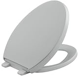 KOHLER K-4008-95 Reveal Quiet-Close with Grip-Tight Bumpers Elongated Toilet Seat Ice Grey [並行輸入品]