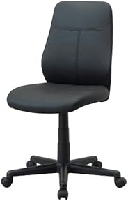 ナカバヤシ スリムOAレザーチェア ブラック SLC-001D