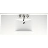 Swanstone cv2243 – 011 Contour 43-inchソリッドサーフェスVanity Top withタヒチホワイトBasin