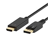 サファイア DisplayPort to HDMIケーブル ディスプレイポートto HDMI アダプター 逆に転換不能 DP ケーブル フルハイビジョン 1080p 1.8M 金メッキ HDビデオ オーディオ