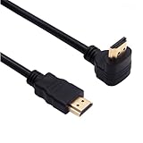 0.15m 0.3m 0.5m短いHDMI ケーブル，4k /1080PHDMI 延長ケーブル, HDMI 1.4オス-メス 90度L字型左右向きHDMI 延長ケーブル 高速HDMI変換4K 60Hz HDMI 1.4ケーブル (0.5m, 下L,オス-オス)