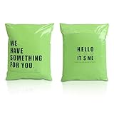 YONGDING 宅配ビニール袋 メール便袋 A4サイズ 幅250mm×深さ350mm＋フタ50mm 100枚 強粘着テープ付き 宅配袋 郵送袋 ビニールバッグ ポリ袋 梱包資材 梱包袋 A4書類/DVD/文庫本文具など小中物入れ発送用品 ネコポス/ゆうパケット/クリックポスト/ポスパケット発送に対応メール便袋 green