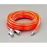 エスコ ８．５／１２．５mmｘ３ｍスイベル２連カプラー付ウレタンホース EA125BH-3