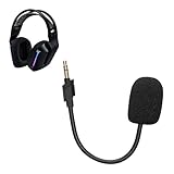 kwmobile Logitech G733対応 交換用マイク - ゲーミングヘッドセット 取り外し可能 3.5mm 黒色