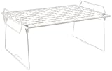 (WHITE GRID STACKING UTILITY SHELF) - Whitmor 6023-3982 White Grid Stacking Utility Shelf