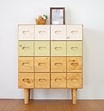 ISSEIKI 【選べる２サイズ】 チェスト 3色使い 幅64 おしゃれな収納 木製家具 【BE-90-1】