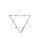 Vickerman Blue and White LED Rope Light Star of David Hanging Hanukkah Decoration, 15 by Vickerman