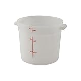 Winco PP Round Storage Container, 6-Quart, White by Winco [並行輸入品]