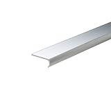 e-kanamono アルミ廻り縁(甲丸) 1.2x13.2x38x3640mm(1820mm+1820mm) アルマイトシルバー