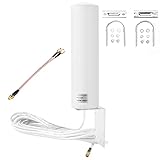 ZDTECH ハイゲイン 10-12dBi 外部 SMA オス/デュアルSMA オス 3G 4G 5G LTE 全方向性 屋外アンテナ 携帯電話 携帯電話 4G/LTE/5G ルーター モデム ゲートウェイ (698-4000 MHz)