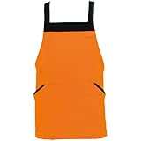 アイトス 胸当てミニエプロン(共生地配色) 063/オレンジ AZ-8655