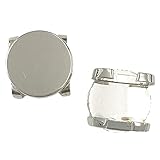 MYmama 帯留め金具 パーツ 平組用 2個入 ハンドメイド 帯留め (丸シルバー 爪あり)