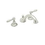 Rohl A1454LMPN Country Bath Viaggio Three Hole Deck Mounted Tub Filler with Metal Levers and C Spout