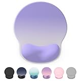 Laborio マウスパッド リストレスト 一体型マウスパッド 手首サポート 人間工学に基づいた (グラデーションダークパープル)