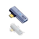 type-c l字 変換 アダプター usb-c l字 直角90° PD 100W 40Gbps高速データ転送 OTG機能に対応 延長 type-c l字 usb-c タイプc l字 変換 LEDライト付き USB C コネクター スリムデザイン Thunderbolt 3、りんご 15、Mac Book Pro、Nintendo Switch、Nexus 6P 5Xなどのデバイスに対応