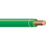 建物ワイヤ、THHN、12 AWG、グリーン、100 ft