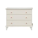 アルファタカバ プリンセスチェストシリーズ レイア 80cm幅3段 取っ手クリスタルハートピンク