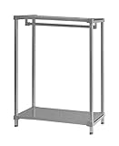 軽量アルミ製 ワードローブ ロータイプ 薄型 奥行36cm 高さ125cm 幅バリエーション55～150cm (90cm)