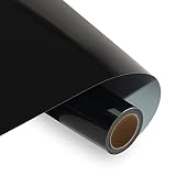 HTVRONTカッティングシート黒 グロス(艶あり)ブラックカッティングシール、30.5 x 152.4 cm 黒カッティング用シートコップ 車 防水耐候 室内室外-オリジナルステッカーが簡単に作れる