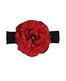 RuffleButts乳児/幼児用女の子ヘアバンドwith Largeローズフラワー US サイズ: S カラー: レッド