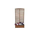 1台2役 プランターボックス付 木製DIY 目隠し ルーバーフェンス W715×D270×H1500mm (約5.1kg)