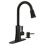 Moen 87038BRB One-Handle High Arc Pulldown Kitchen Faucet, Mediterranean Bronze [並行輸入品]