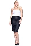 Rokoko Plus Women 's Below the Knee PUコーティングオフィスペンシルスカート US サイズ: 3L カラー: ブラック