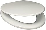 PlumbTech 104-00 Builder Grade Elongated Toilet Seat with Adjustable Hinge, White by PlumbTech