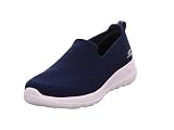 Skechers womens Walking Sneaker, Navy/White, 6.5 US