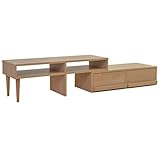 タンスのゲン 国産 コーナーテレビ台 伸縮 完成品 GRACIA ナチュラル 21070010 NA