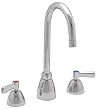 ZURN GIDDS-285884 Aquaspec Lead-Free Widespread Sink Faucet, 5.375-Inch Gooseneck Spout, Lever Handl