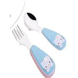 Xing Lin子供のカトラリーセットベビー食器ベビーFeeding Spoon 304ステンレススチールスプーンフォークSuit Infant Cartoon 6902564367947