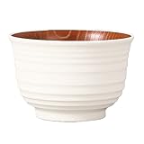 ミタニ 山中漆器 お椀 汁椀 椀 味噌汁椀 12cm ナチュール 電子レンジ 食洗機対応 千段 檸杢目 ホワイト ブラウン 日本製 M17376-5