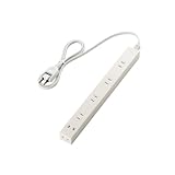 ELECOM 電源タップ 雷ガード ACアダプタすっきり 6個口 2m ホワイト T-SLK-2620WH