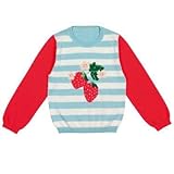 キャスキッドソンキッズ(Cath Kidston) ストロベリーストライプ柄ニットセーター 2～3才 [並行輸入品]